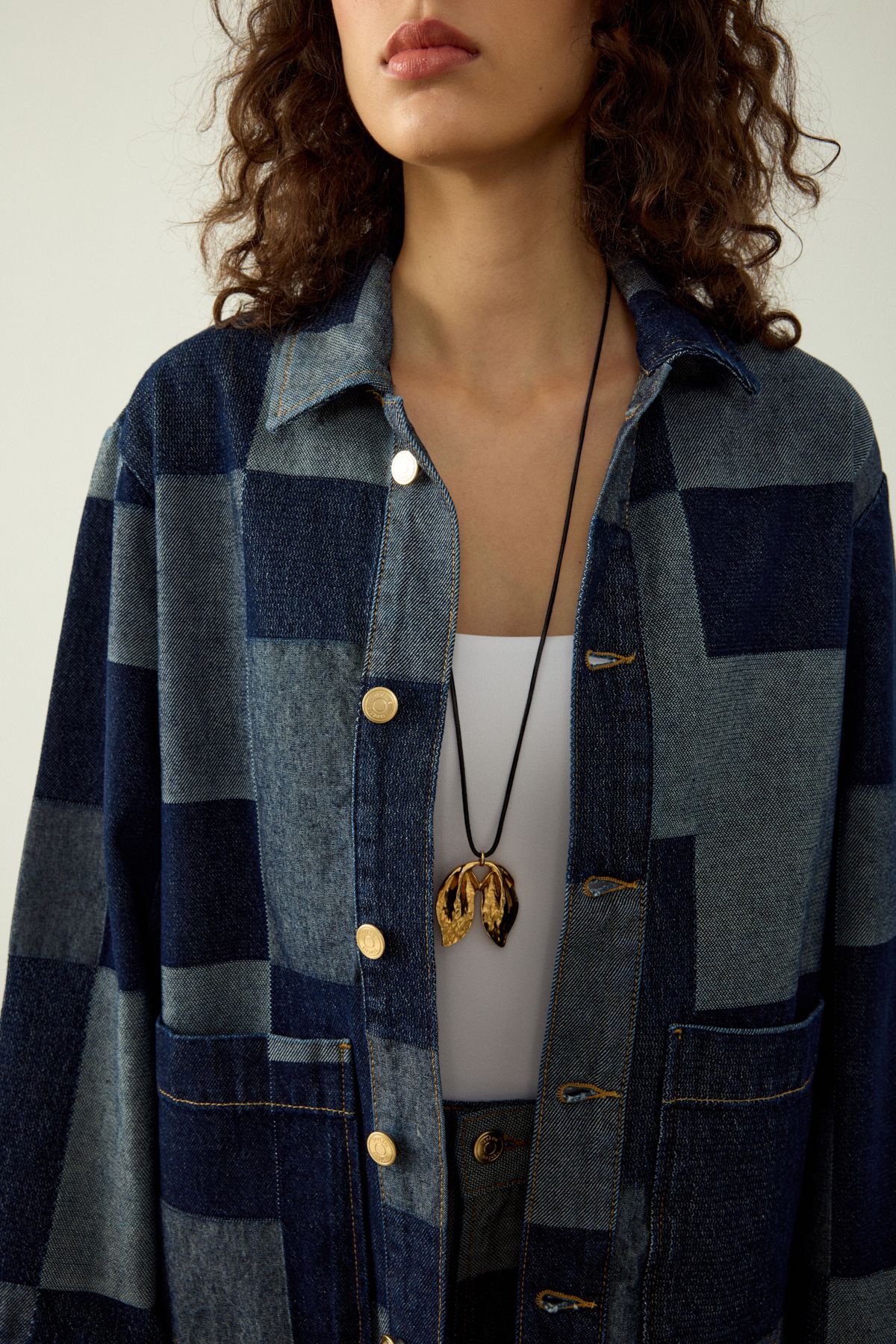 CORY PATCHWORK DENIM CEKET - İNDİGO