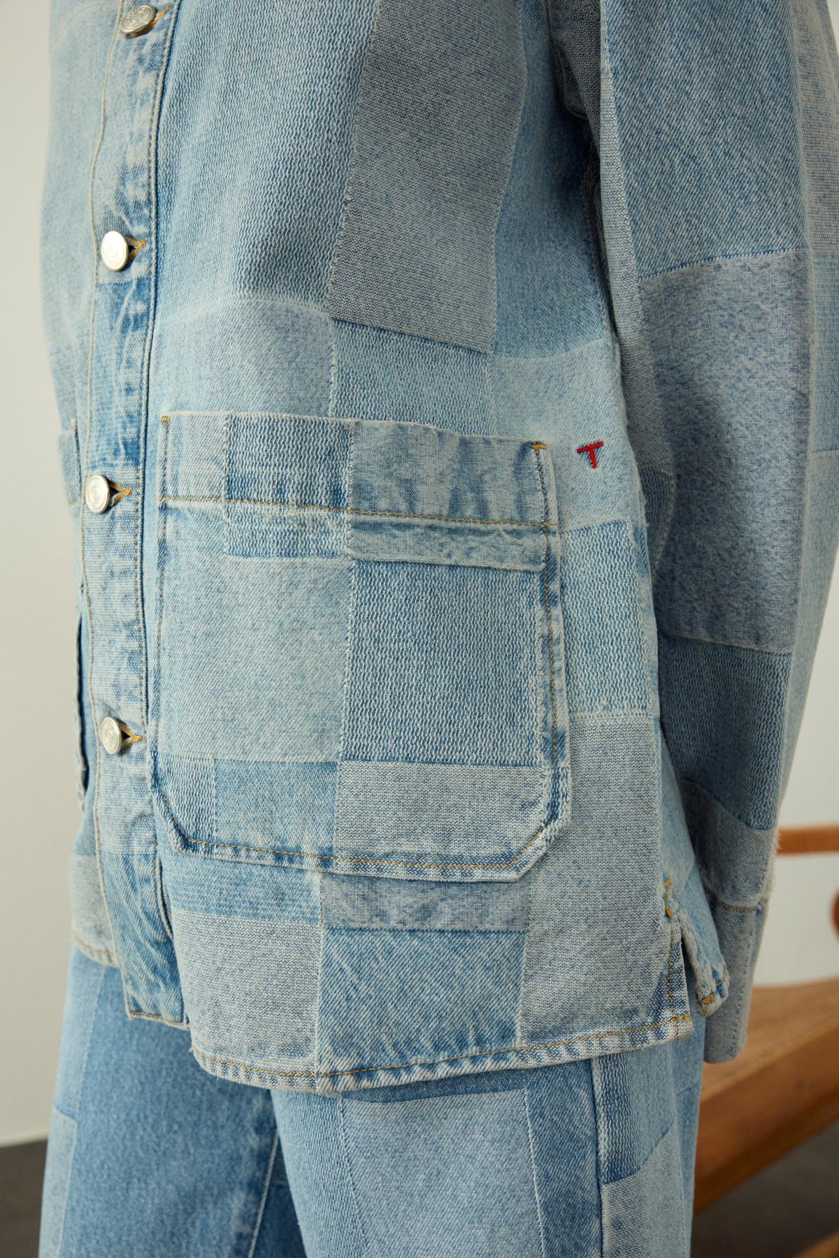 CORY PATCHWORK DENIM CEKET - MAVİ