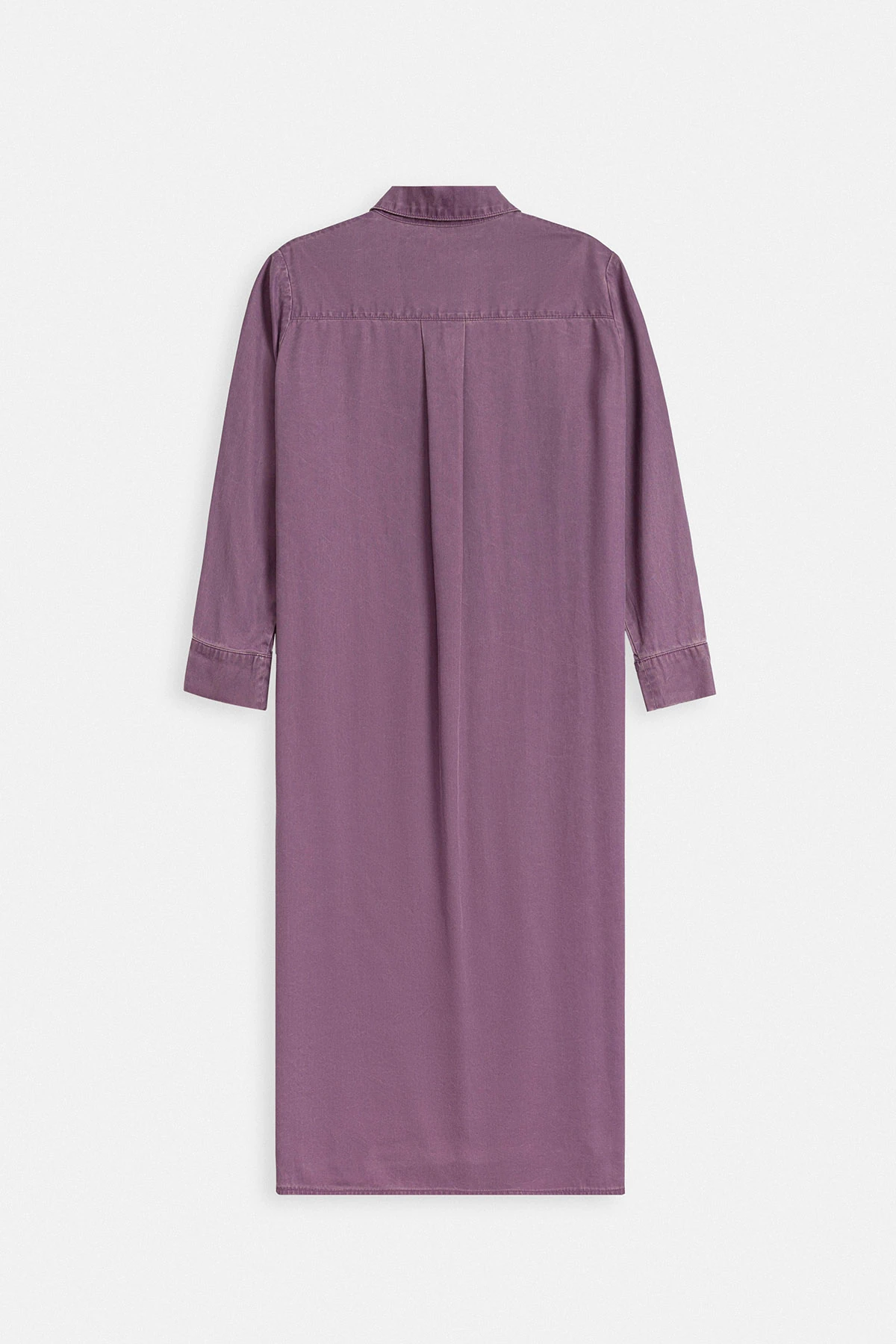 MOLIN YIKAMALI TENCEL ELBİSE - MÜRDÜM