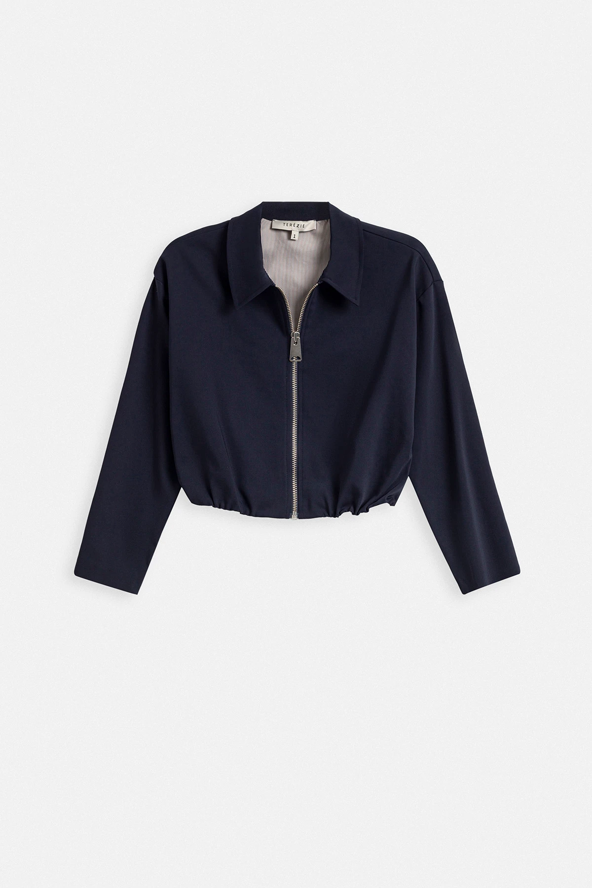 FERMUARLI BOMBER DIŞ CEKET - LACİVERT