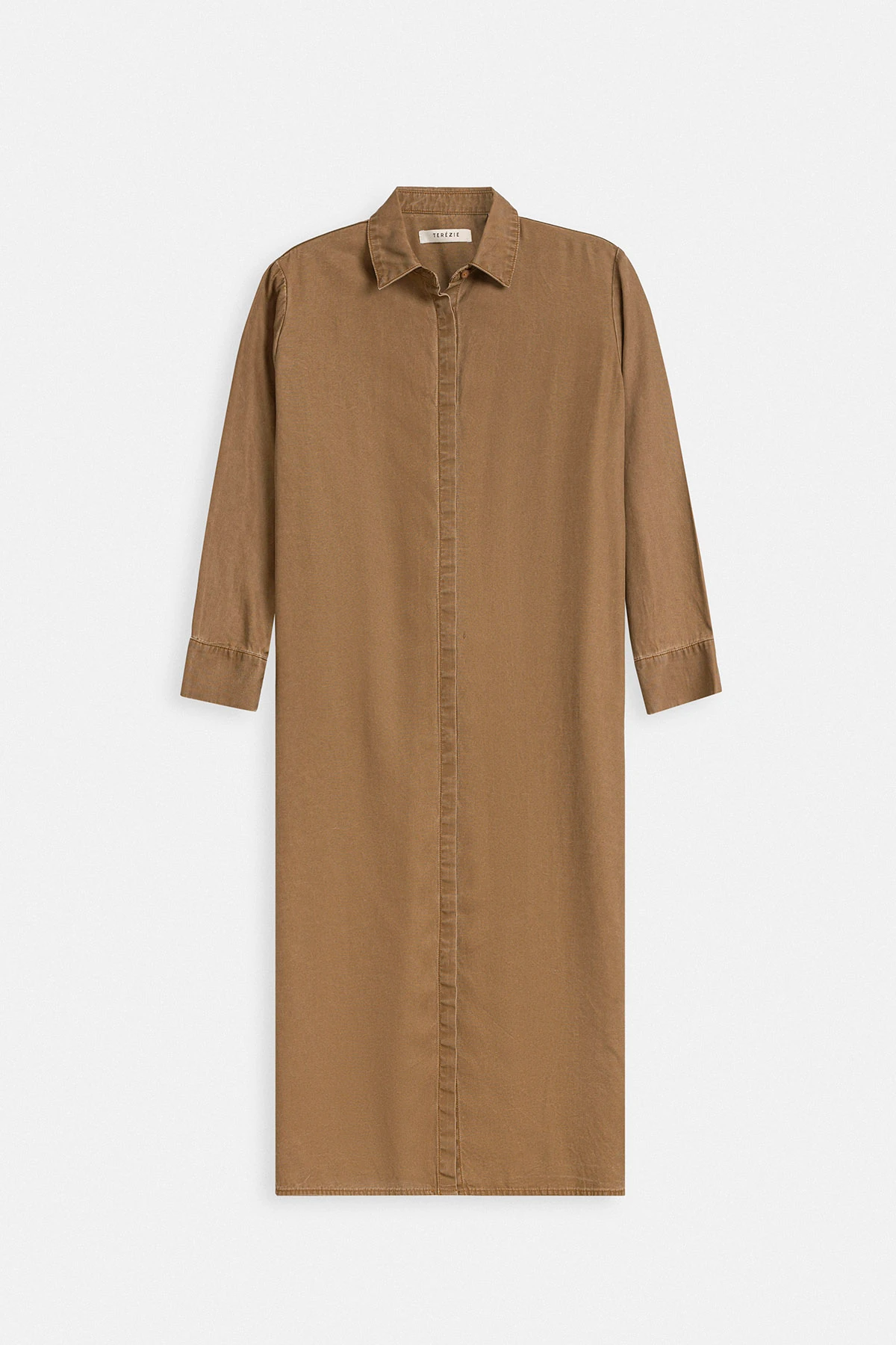 MOLIN YIKAMALI TENCEL ELBİSE - BEJ