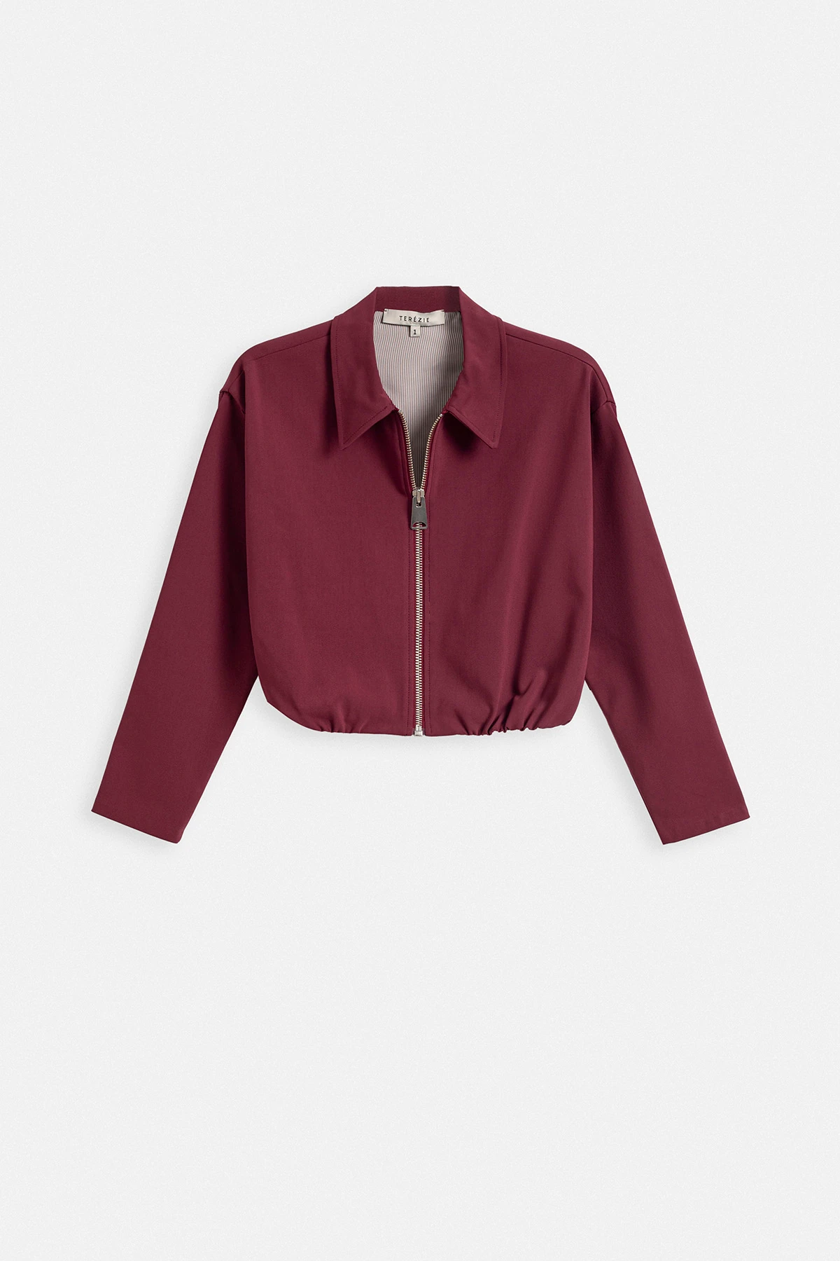 FERMUARLI BOMBER DIŞ CEKET - BORDO