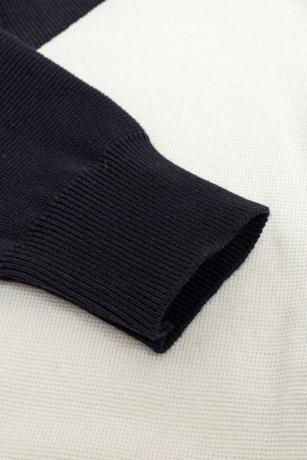 FERMUARLI OVERSIZE PAMUK TRİKO - LACİVERT