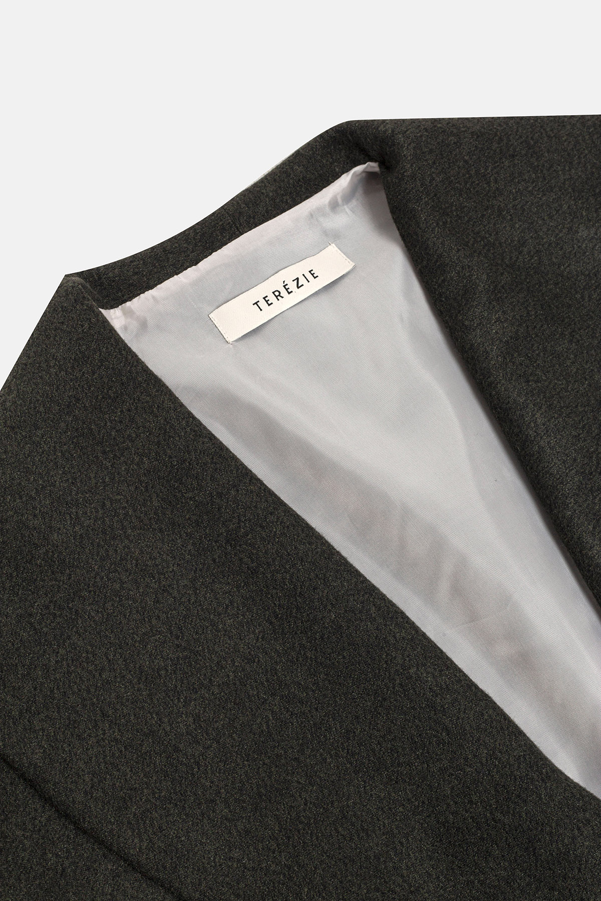 PAMUK KARIŞIMLI OVERSIZE UZUN KABAN - HAKİ