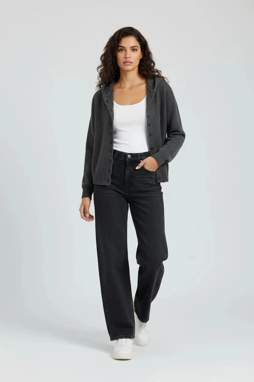 KAPŞONLU OVERSIZE TRIKO HIRKA - GRİ