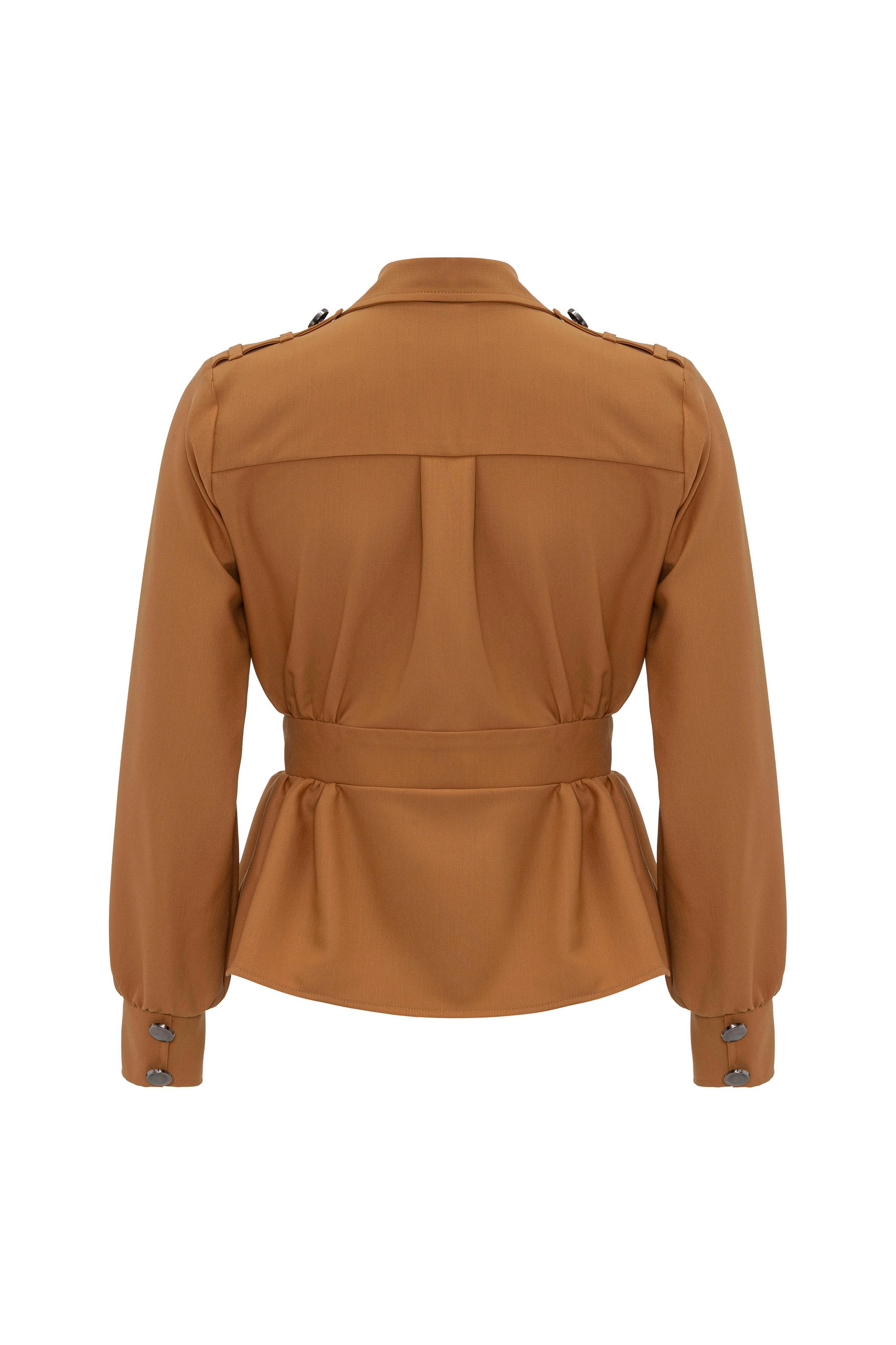 DÜĞME DETAYLI BLAZER CEKET - TABA