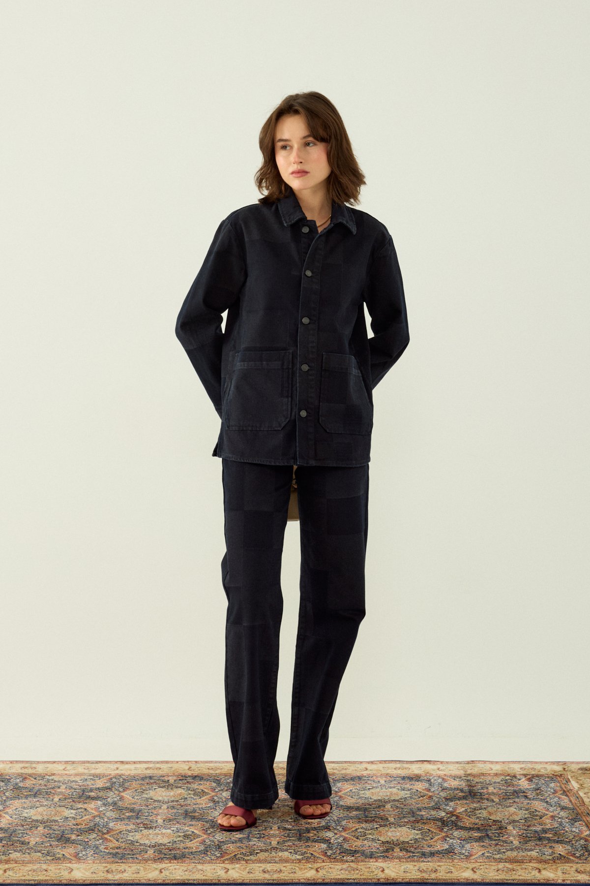 CORY PATCHWORK JEAN PANTOLON - SİYAH