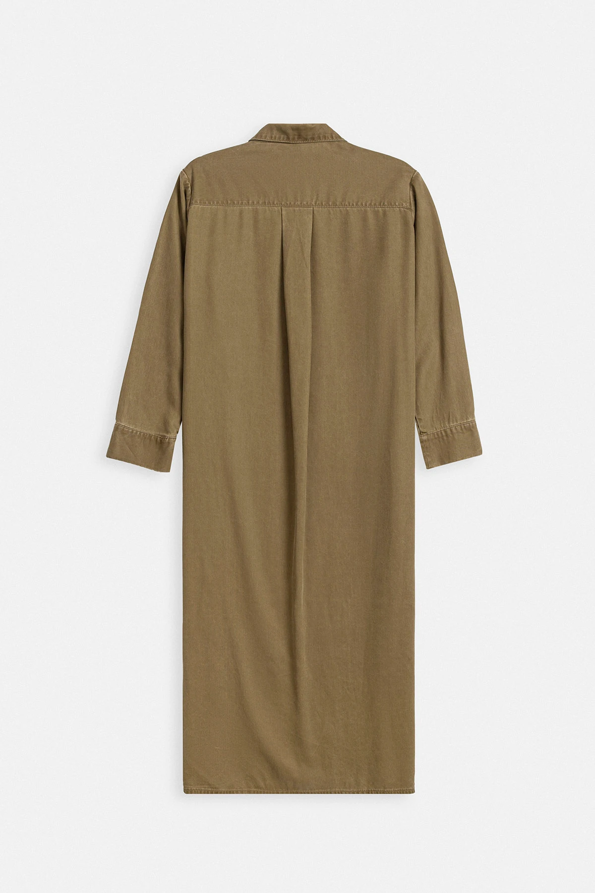 MOLIN YIKAMALI TENCEL ELBİSE - HAKİ