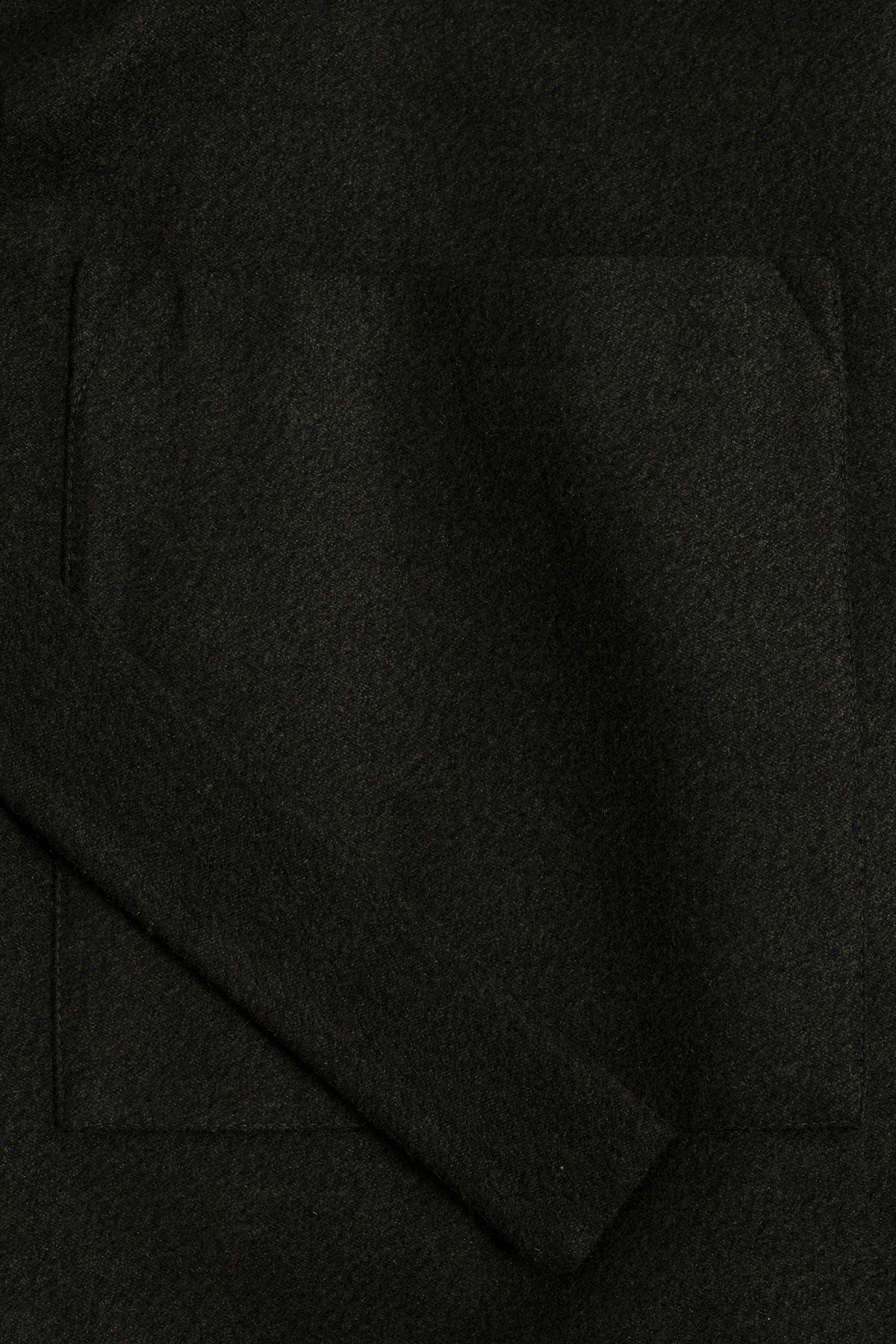 PAMUK KARIŞIMLI OVERSIZE KISA KABAN - HAKİ