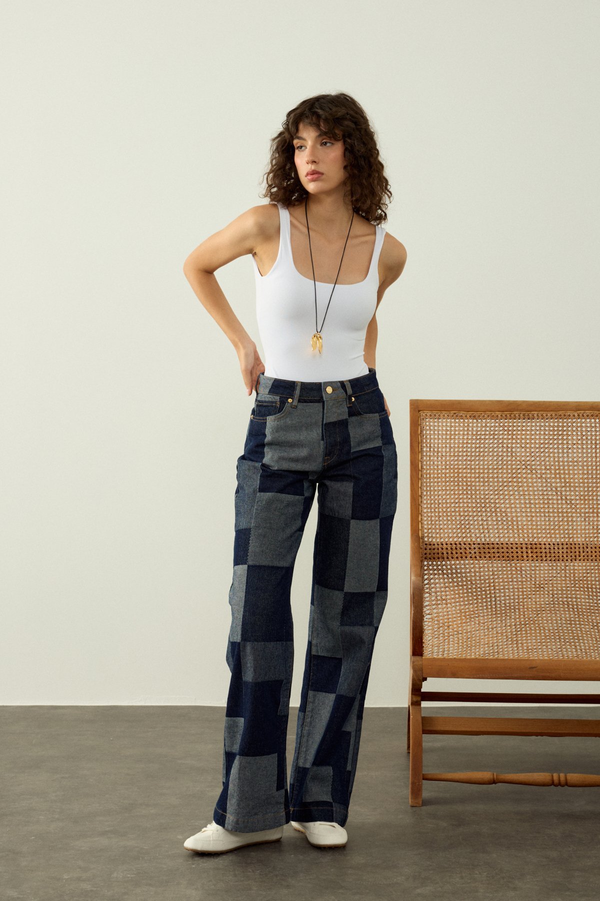 CORY PATCHWORK JEAN PANTOLON - İNDİGO
