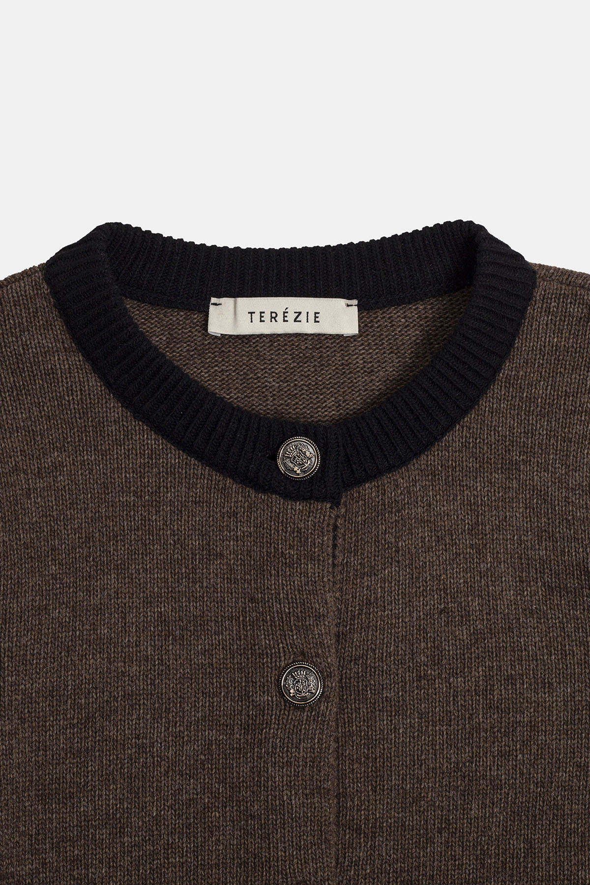 CEP DETAYLI YÜN TRIKO HIRKA - KAHVE