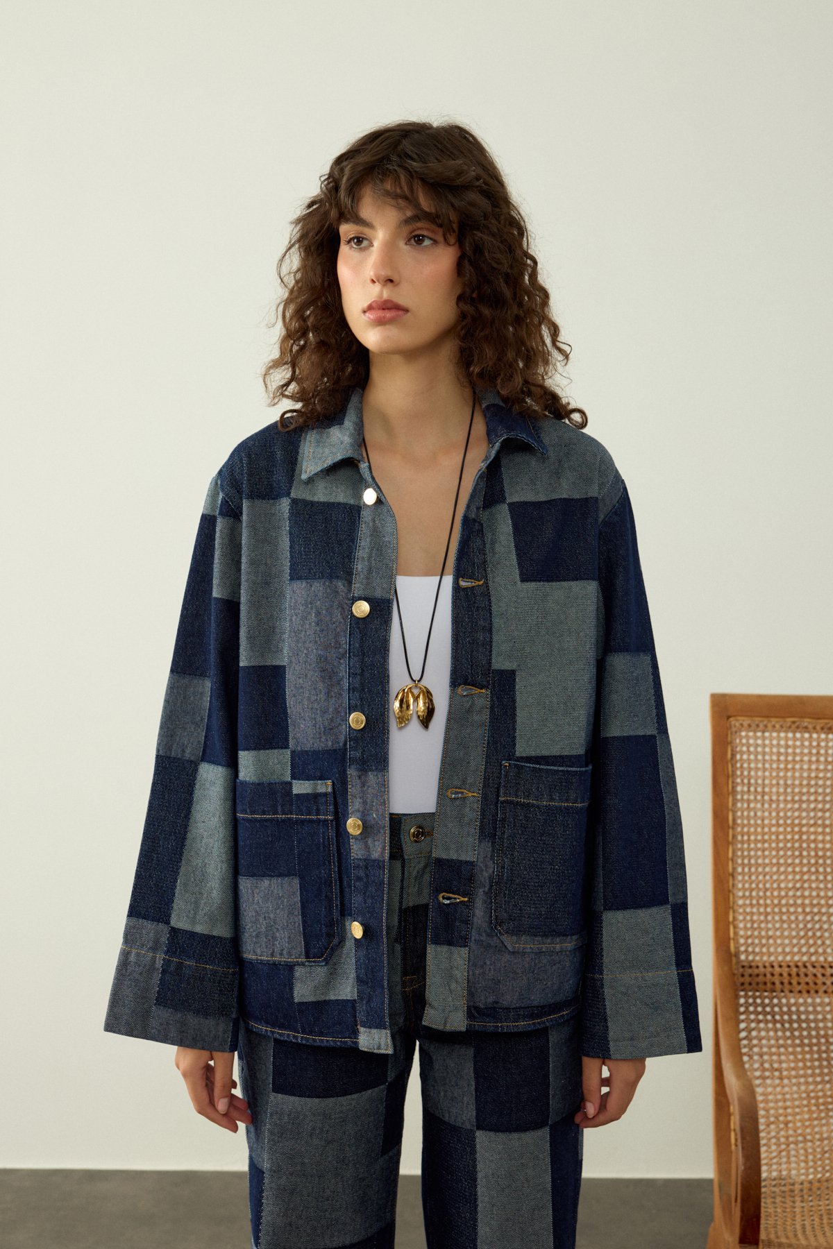 CORY PATCHWORK DENIM CEKET - İNDİGO