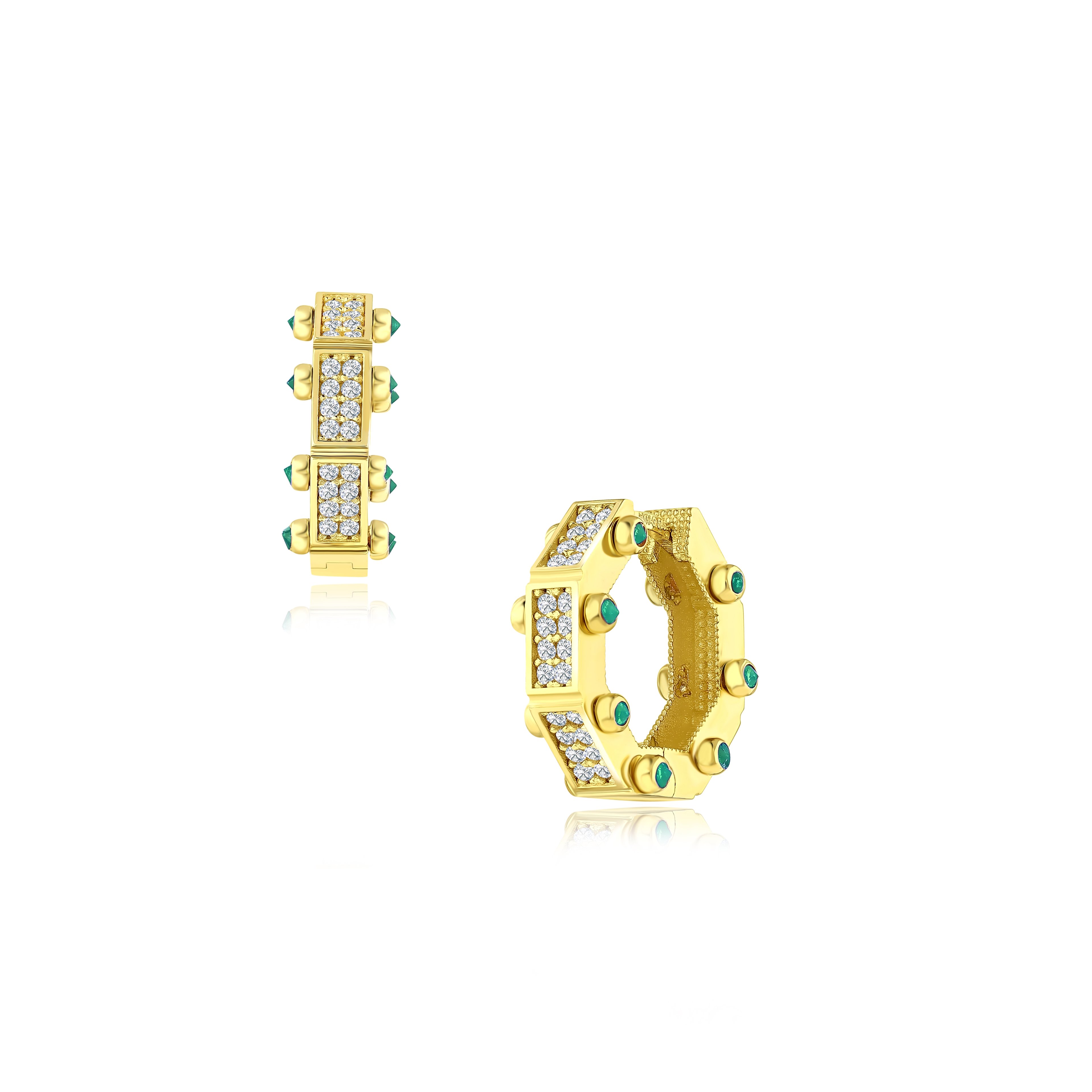 Emerald Love Earing