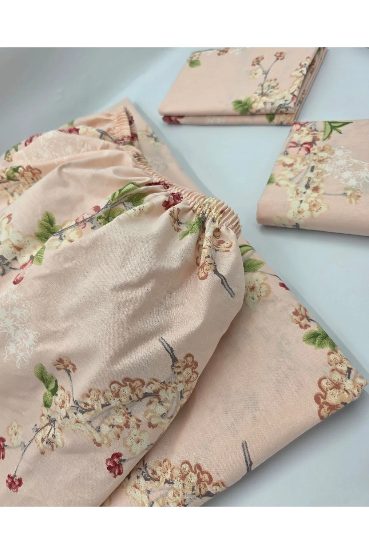 Yeni Sezon | %100 Pamuk Lastikli Çarşaf + Yastık Kılıfı | Derin Köşe (28-30 cm)