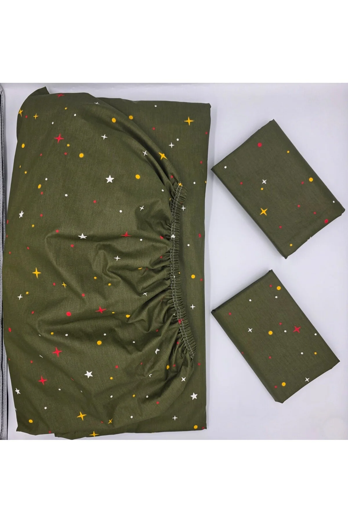 Yeni Sezon | %100 Pamuk Lastikli Çarşaf + Yastık Kılıfı | Derin Köşe (28-30 cm)