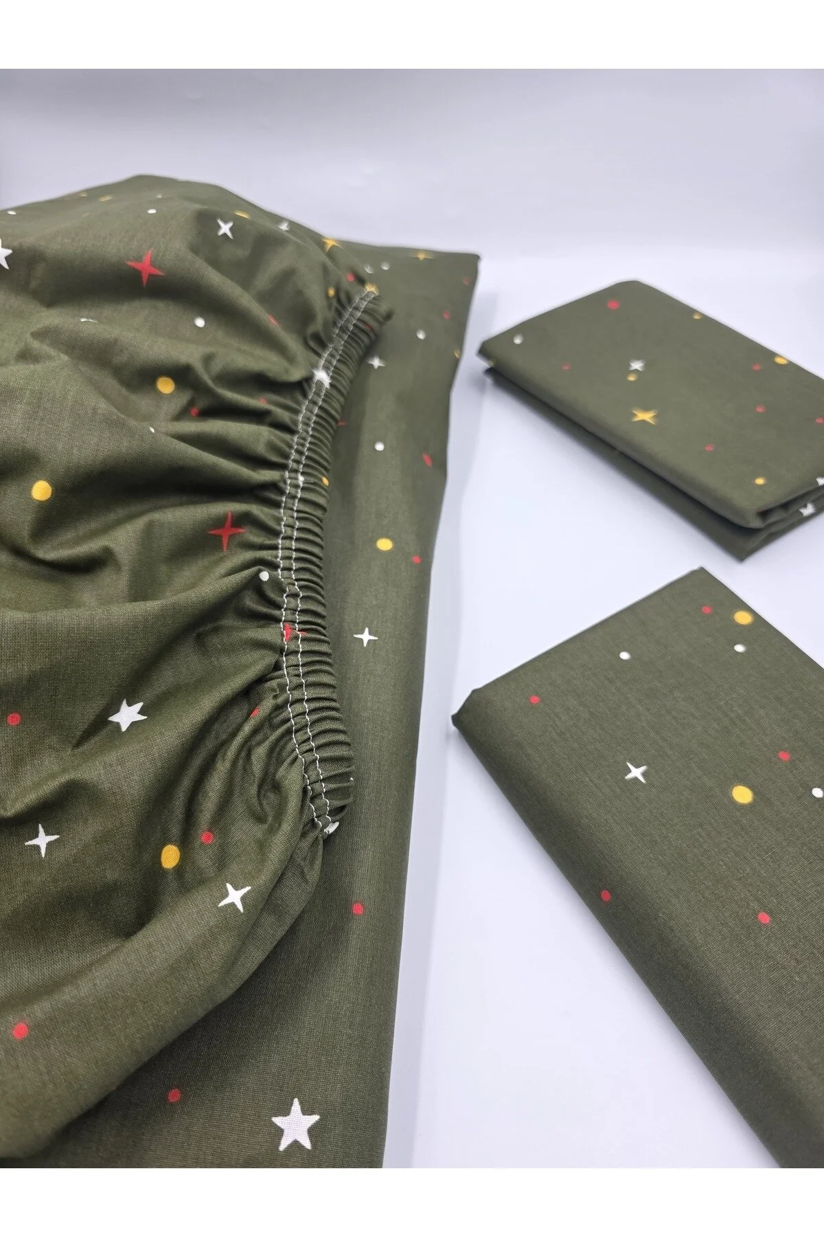 Yeni Sezon | %100 Pamuk Lastikli Çarşaf + Yastık Kılıfı | Derin Köşe (28-30 cm)
