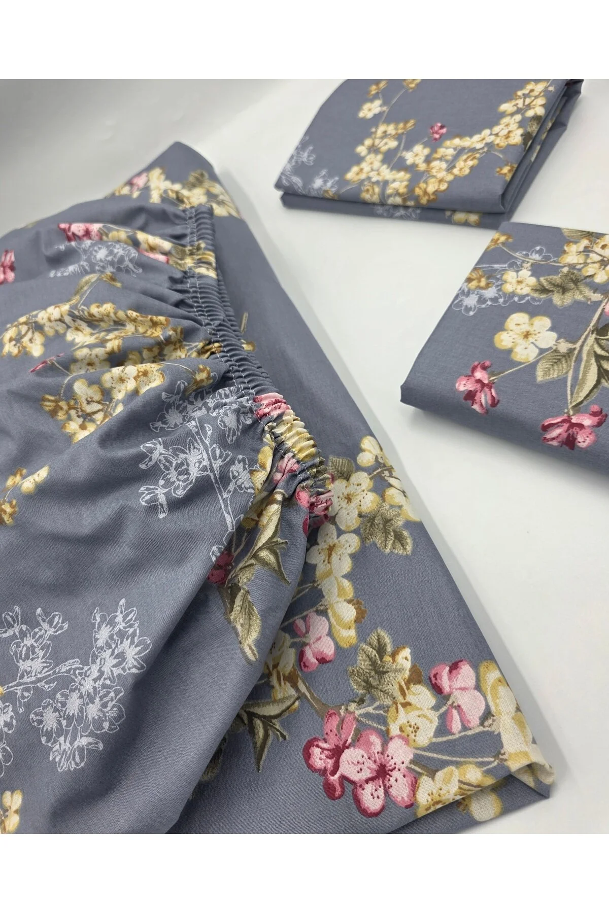 Yeni Sezon | %100 Pamuk Lastikli Çarşaf + Yastık Kılıfı | Derin Köşe (28-30 cm)