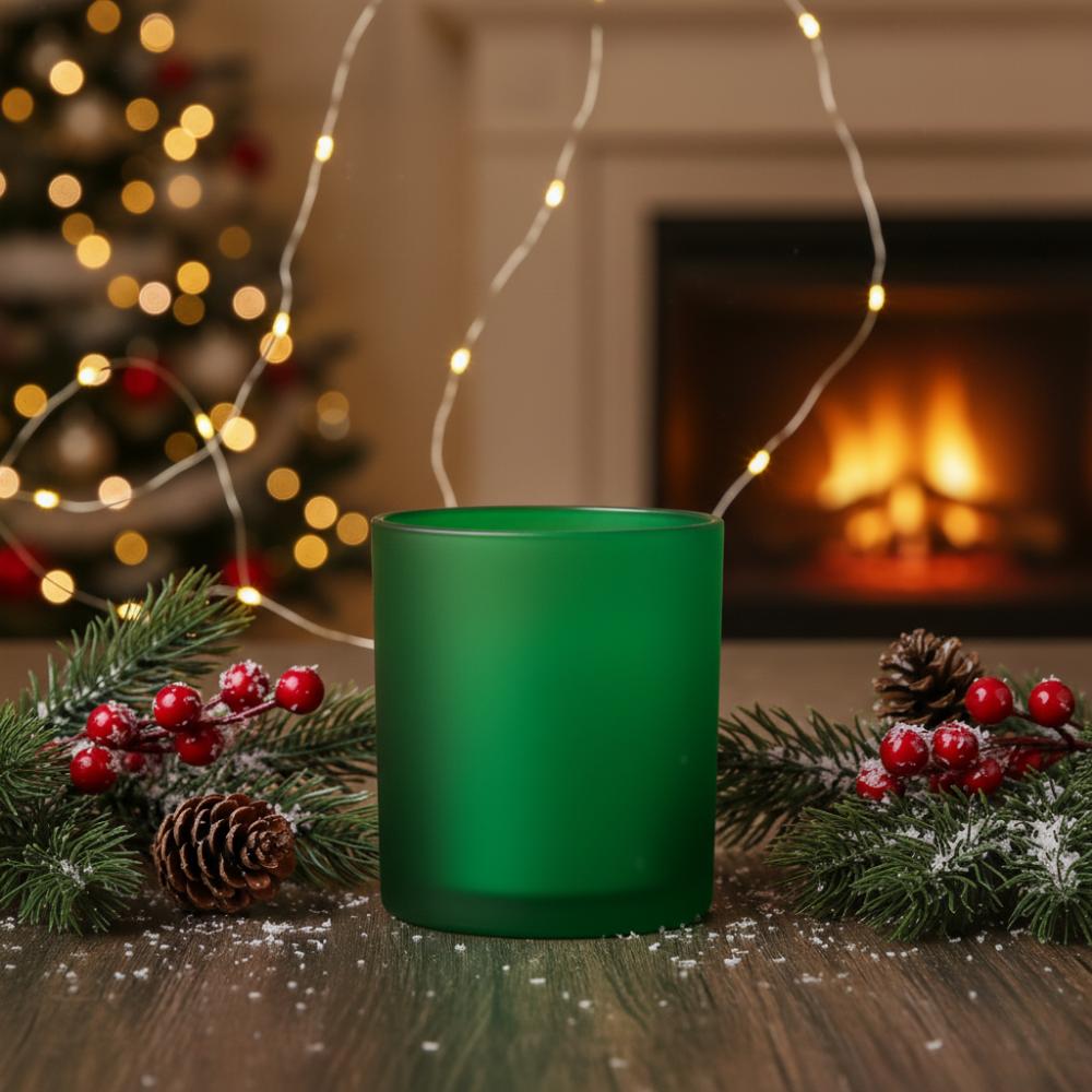 Buzlu Cam Mumluk - Yeşil