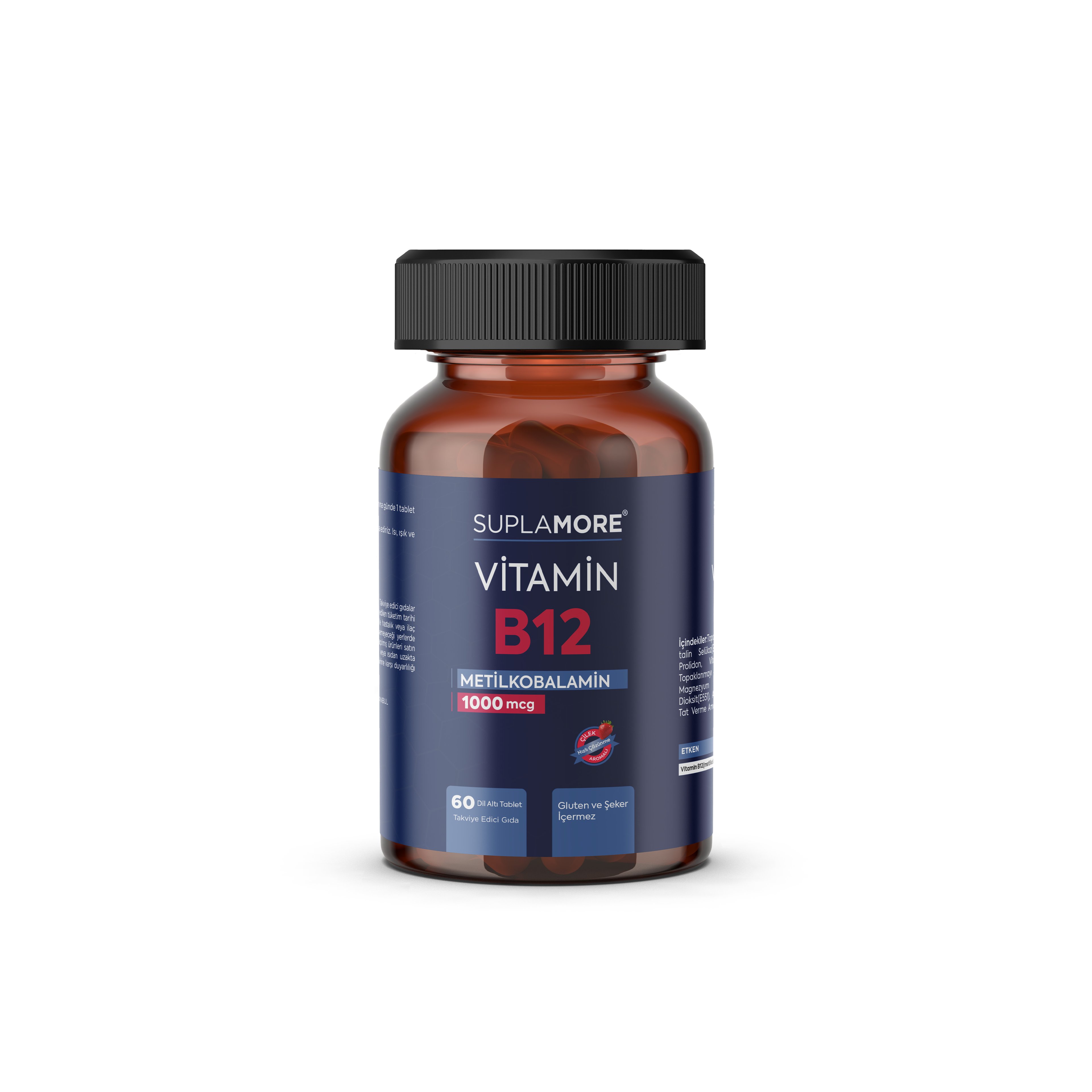 Suplamore Vitamin B12 1000 mcg 60 Dil Altı Tablet