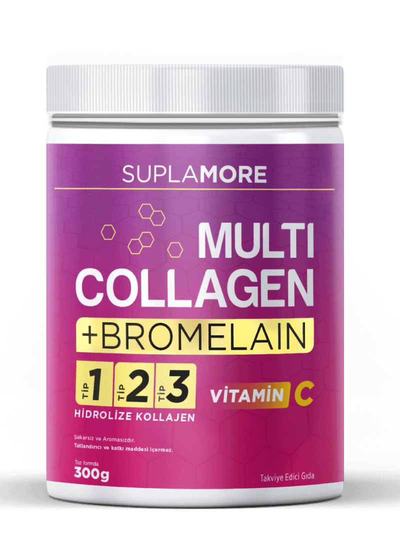 Suplamore Kolajen Multi Collagen & Bromelain Tip1 Tip2 Tip3 Hidrolize Kolajen Powder 300gr