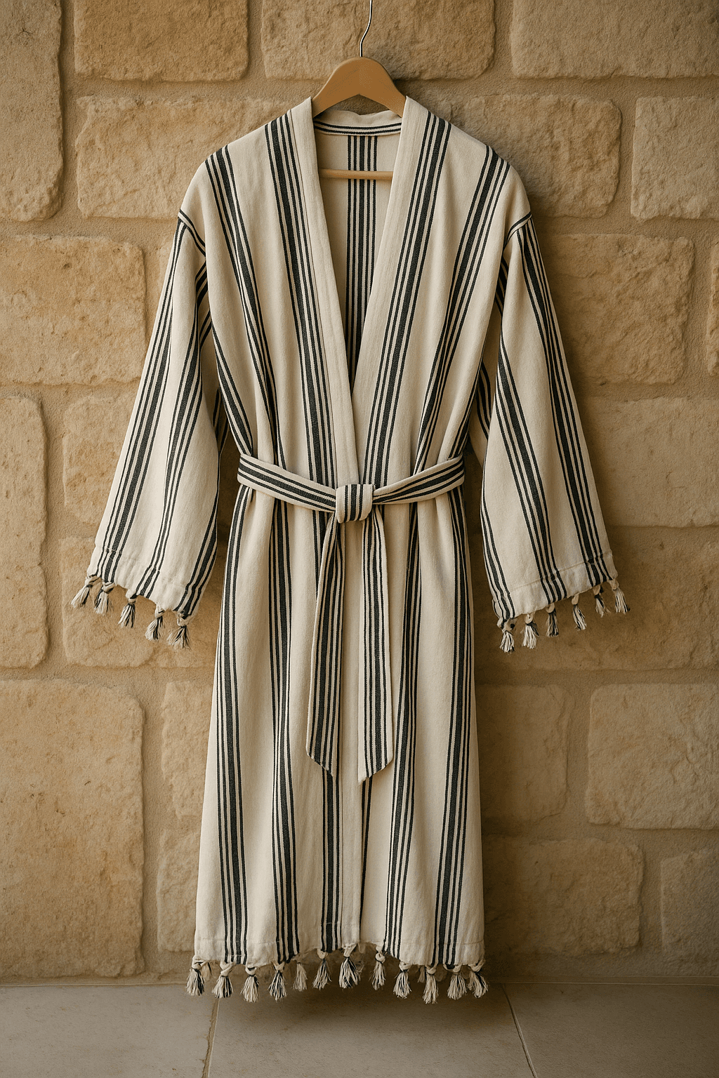 Kara Tezgah Bornoz Siyah