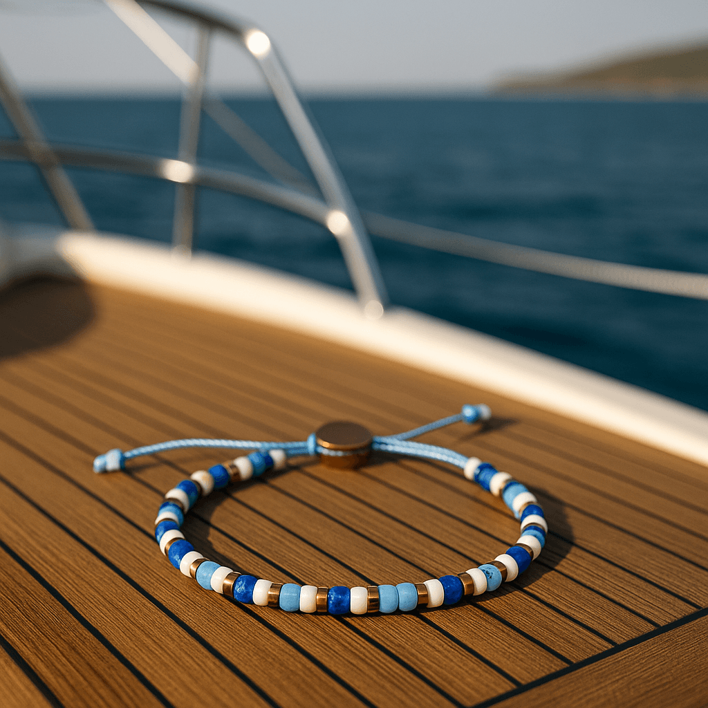 Aqua Marin & Lapis Lazuli & Sedef Bileklik