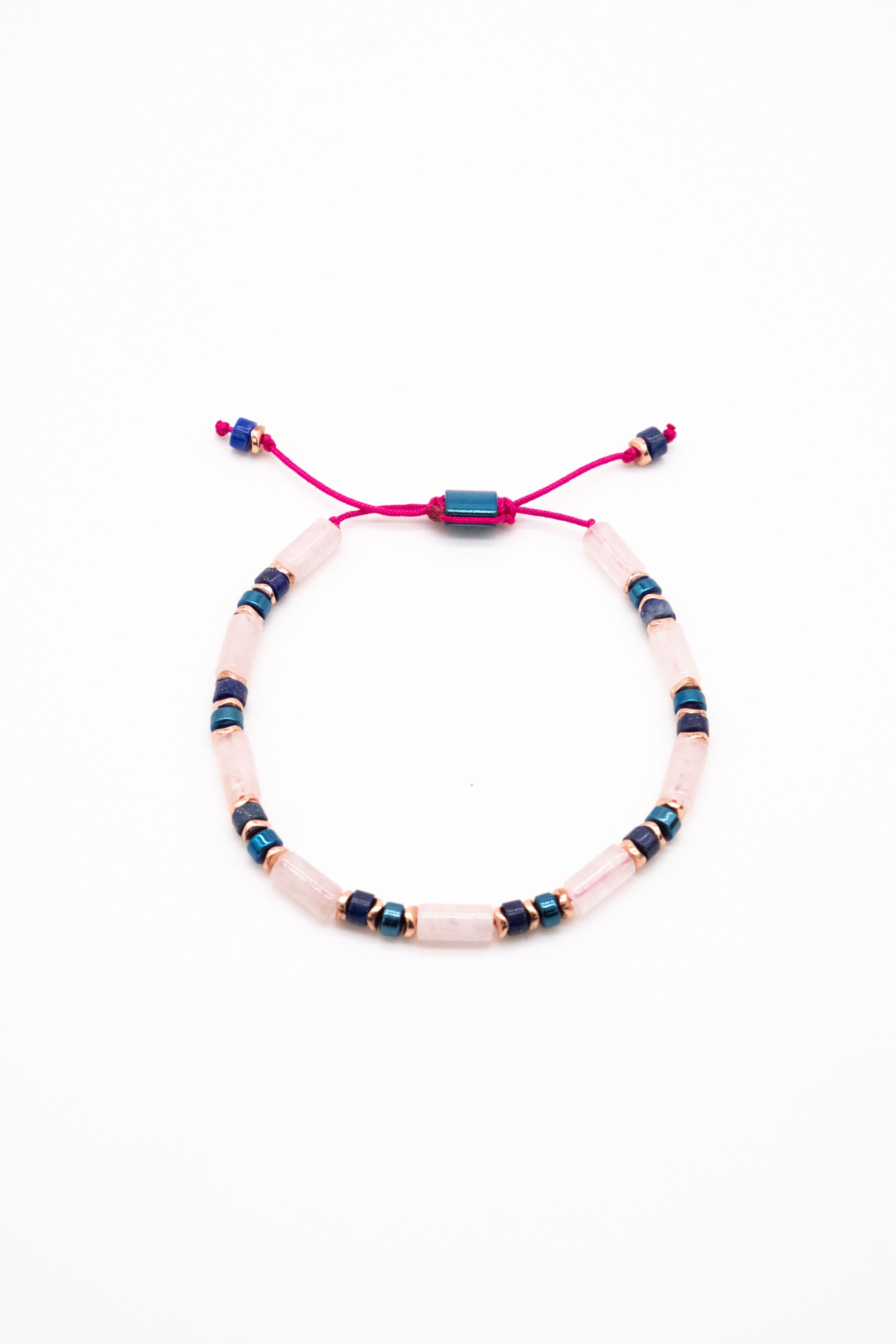 Pembe Kuvars & Lapus Lazuli Bileklik