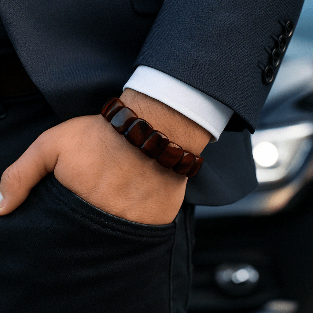 Kırmızı Kaplan Gözü Rolex Bileklik