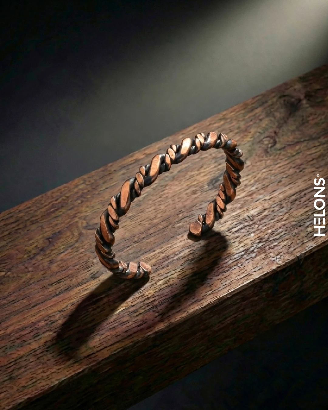 Yaprak Bakır Bileklik