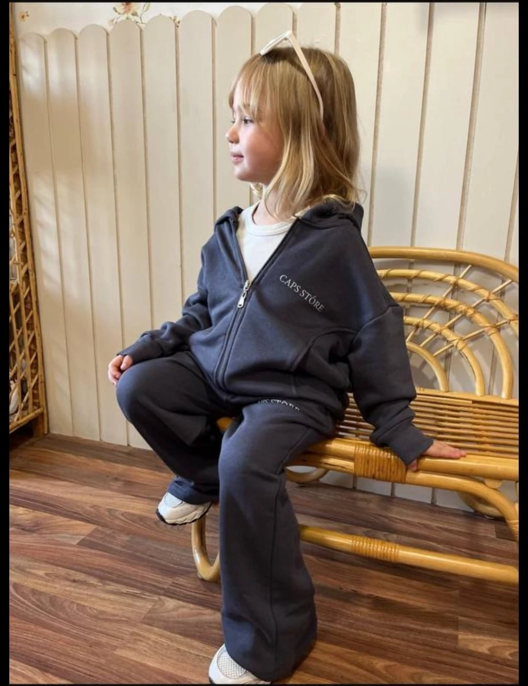 Unisex Koyu Gri Kapüşonlu Takım 