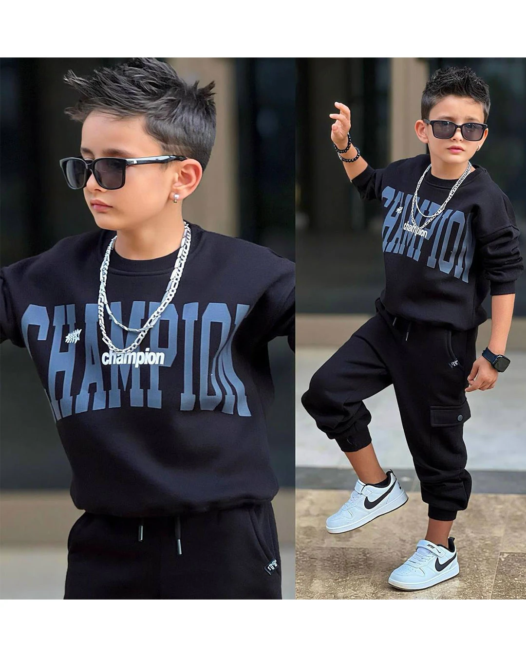 Champion Baskılı 3 İğlik Şardonlu Takım