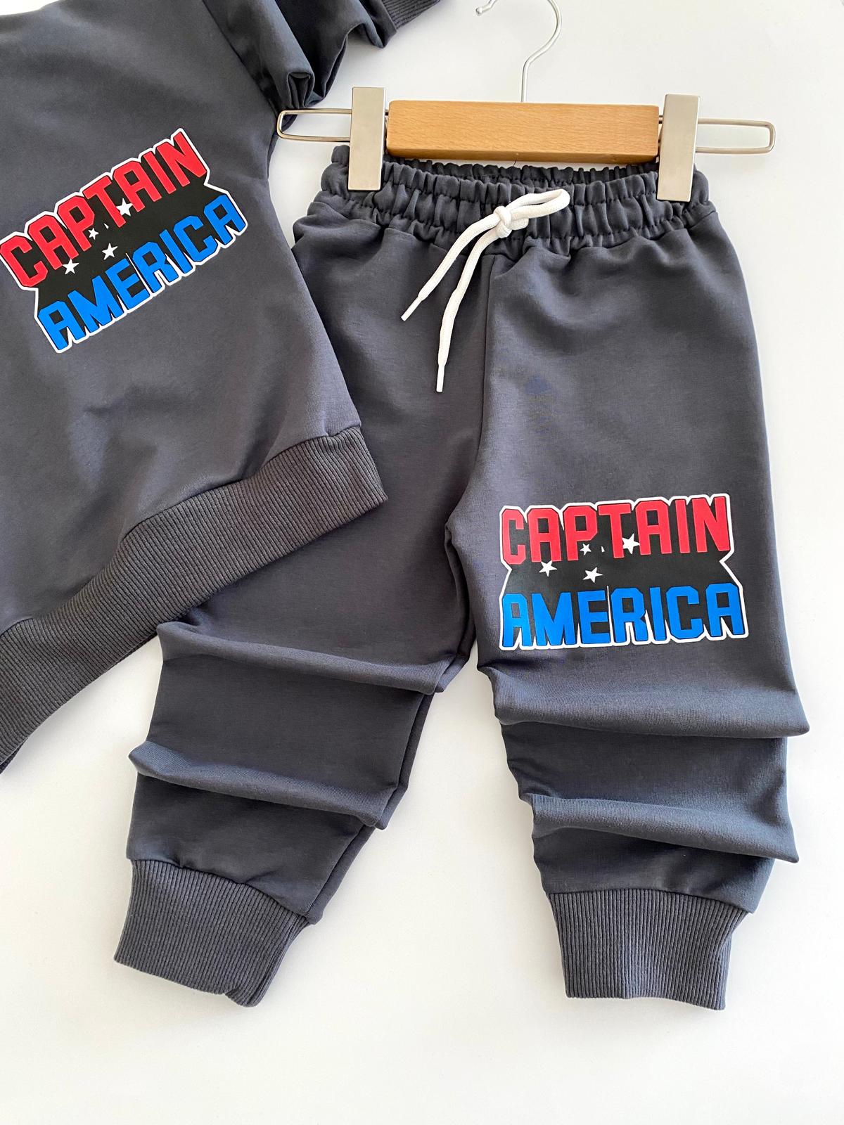 Captan America Baskılı Takım