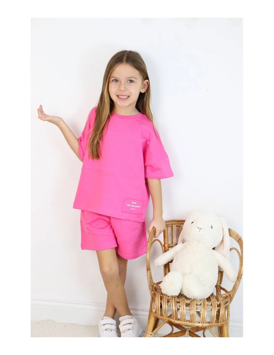Yeni Sezon 2'li Pembe Şortlu Takım Kız