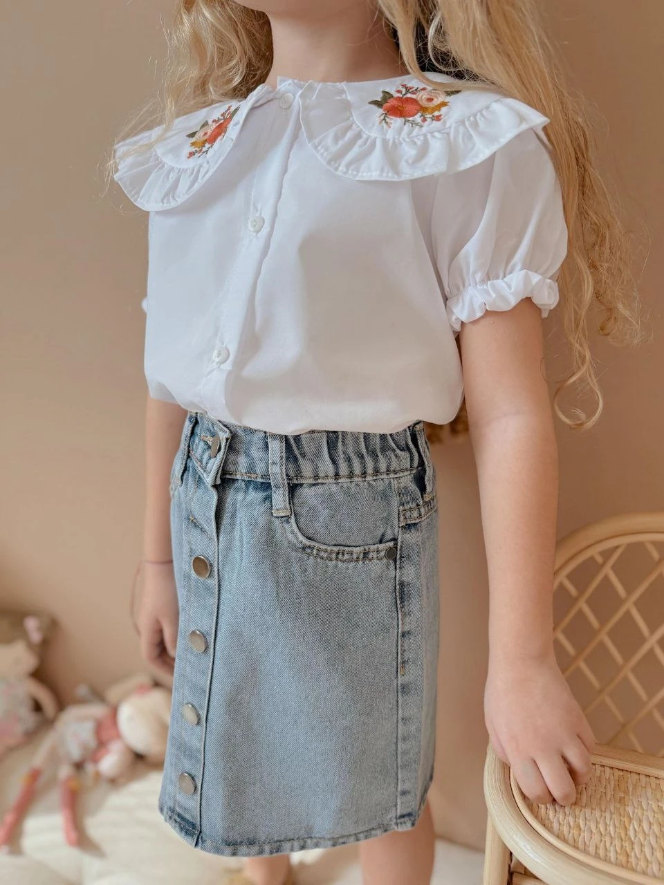 2'li Kot Etek & Poplin Gömlek Takım