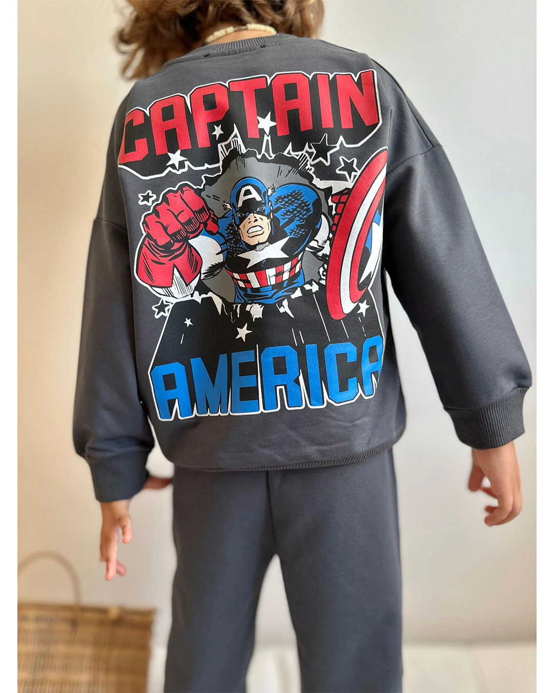 Captan America Baskılı Takım