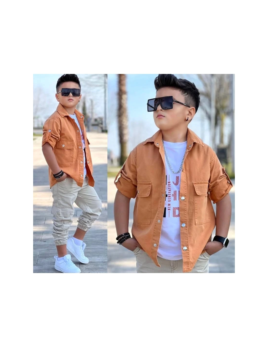 3'lü Katlanabilir Gömlekli Takım Erkek