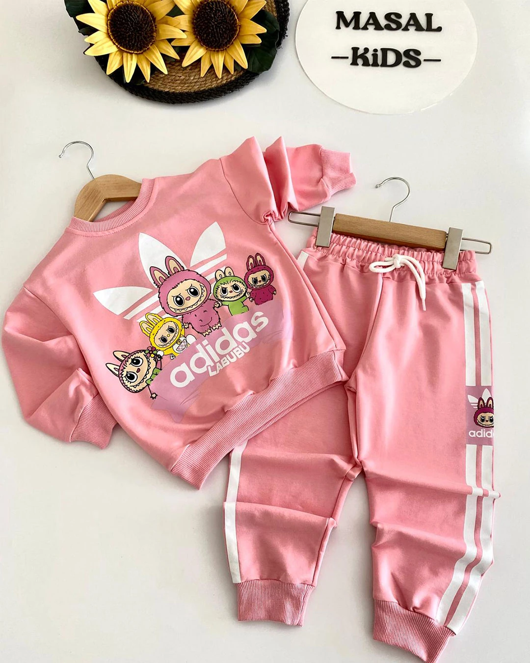 Çizgili Labubu Baskılı Takım