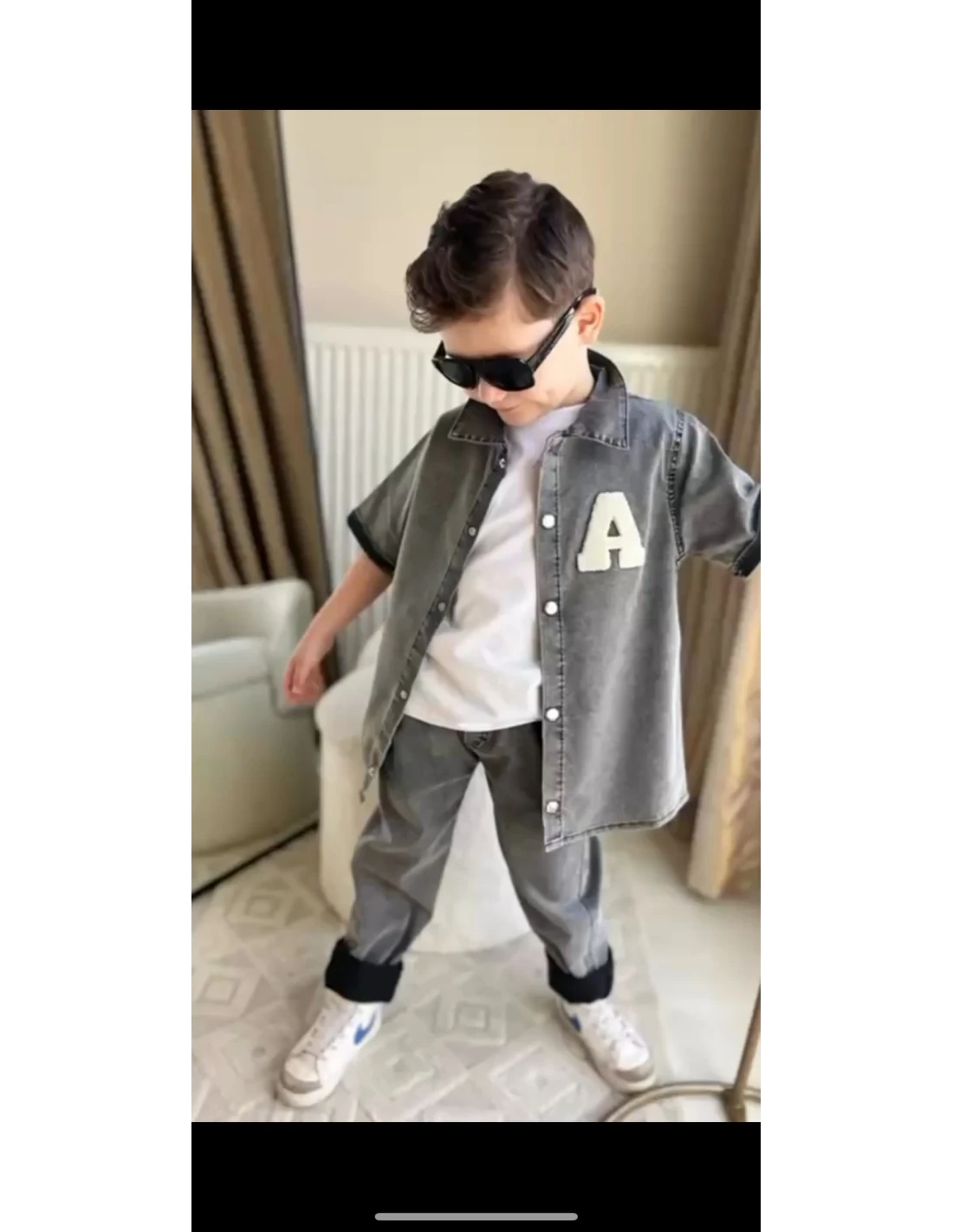 3'lü Gri Kot Takım