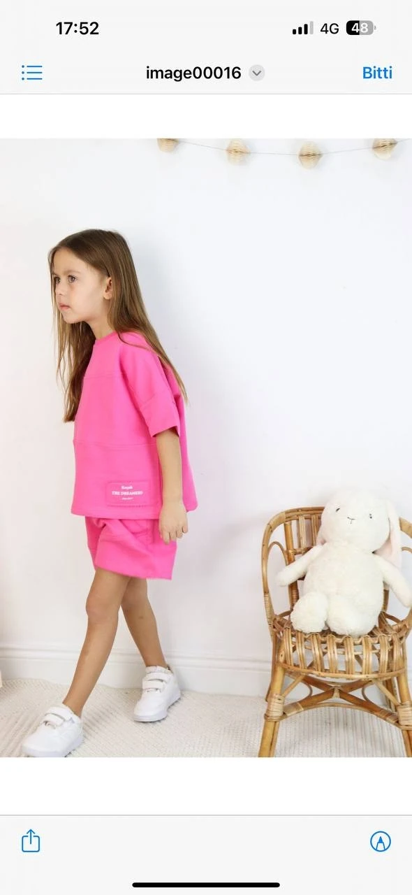 Yeni Sezon 2'li Pembe Şortlu Takım Kız