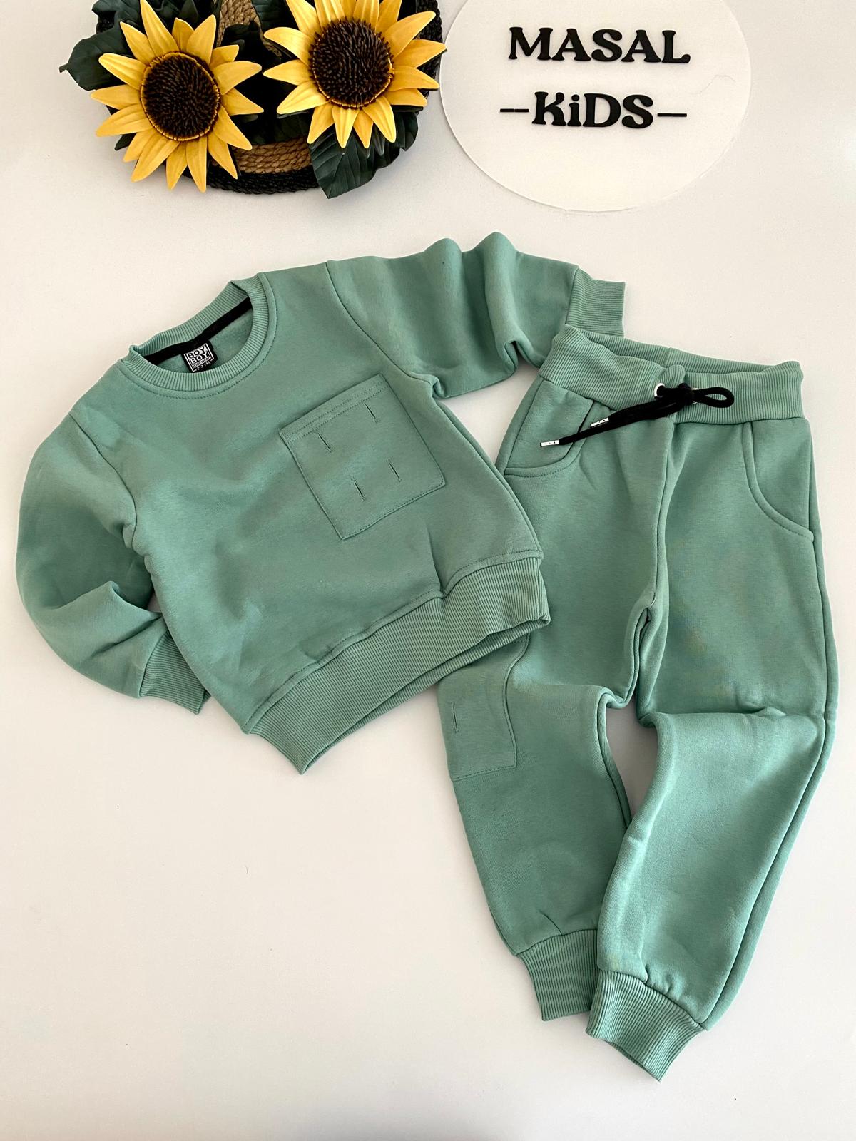 Yeşil Renk Şardondlu İkili Takım