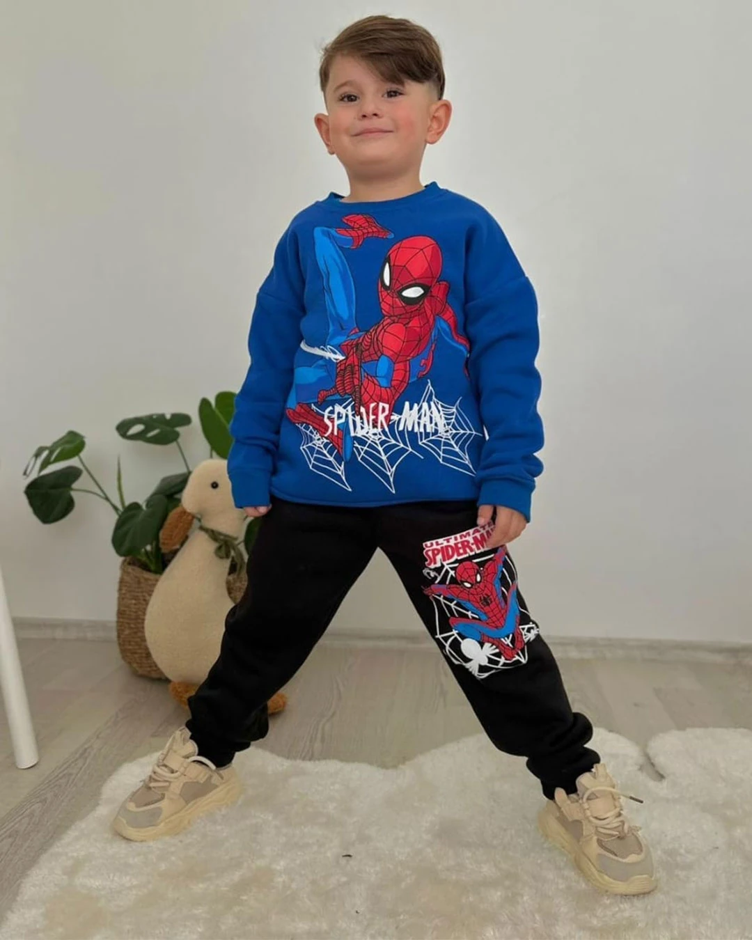 Spider Man Baskılı 3 İplik Şardonlu  Takım