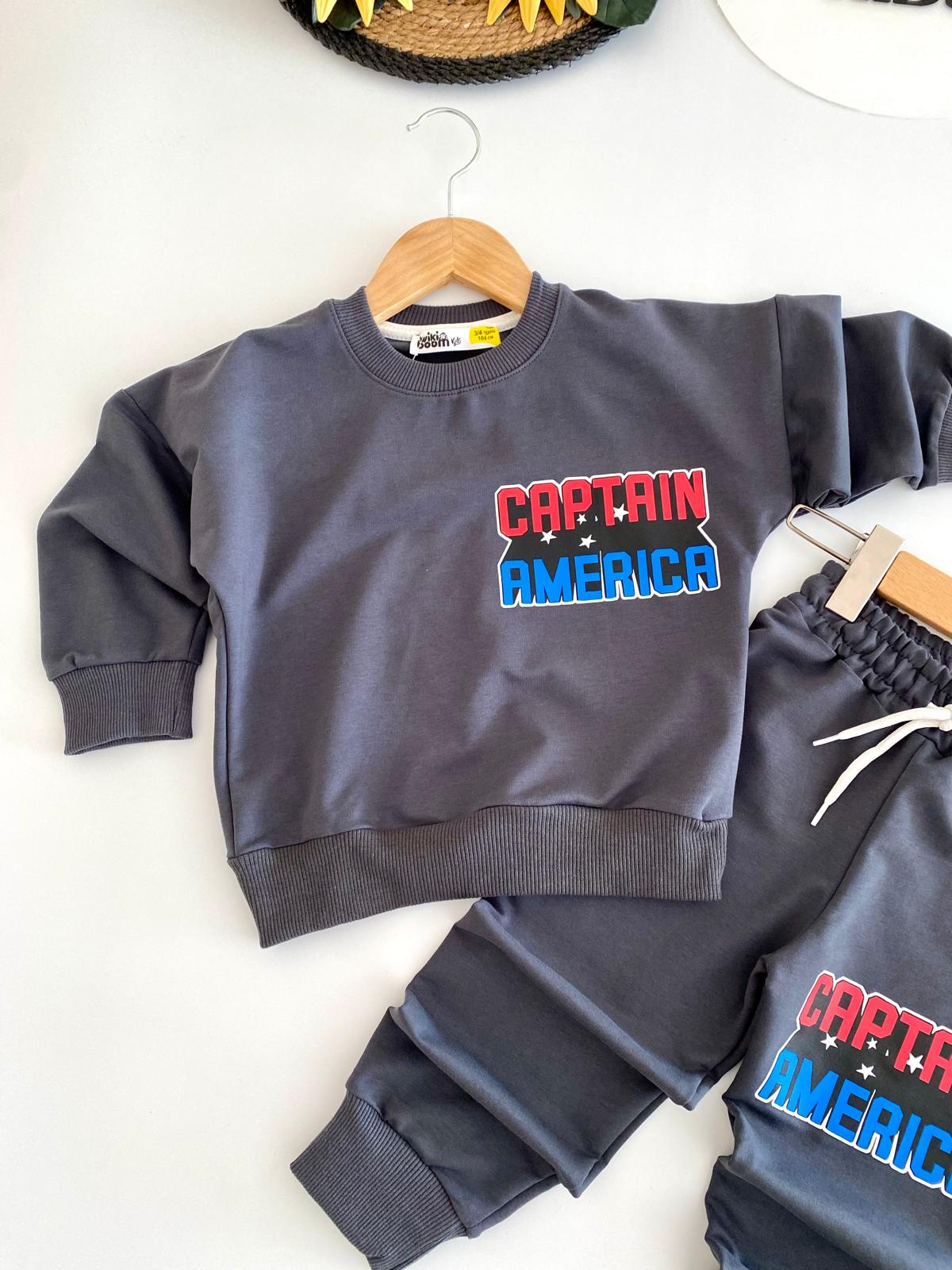 Captan America Baskılı Takım