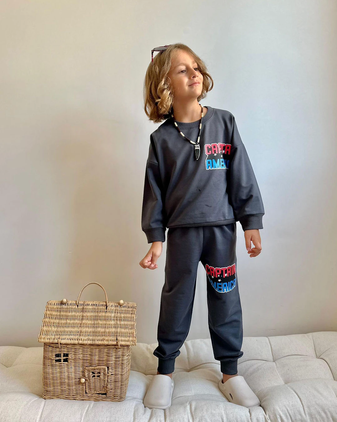 Captan America Baskılı Takım