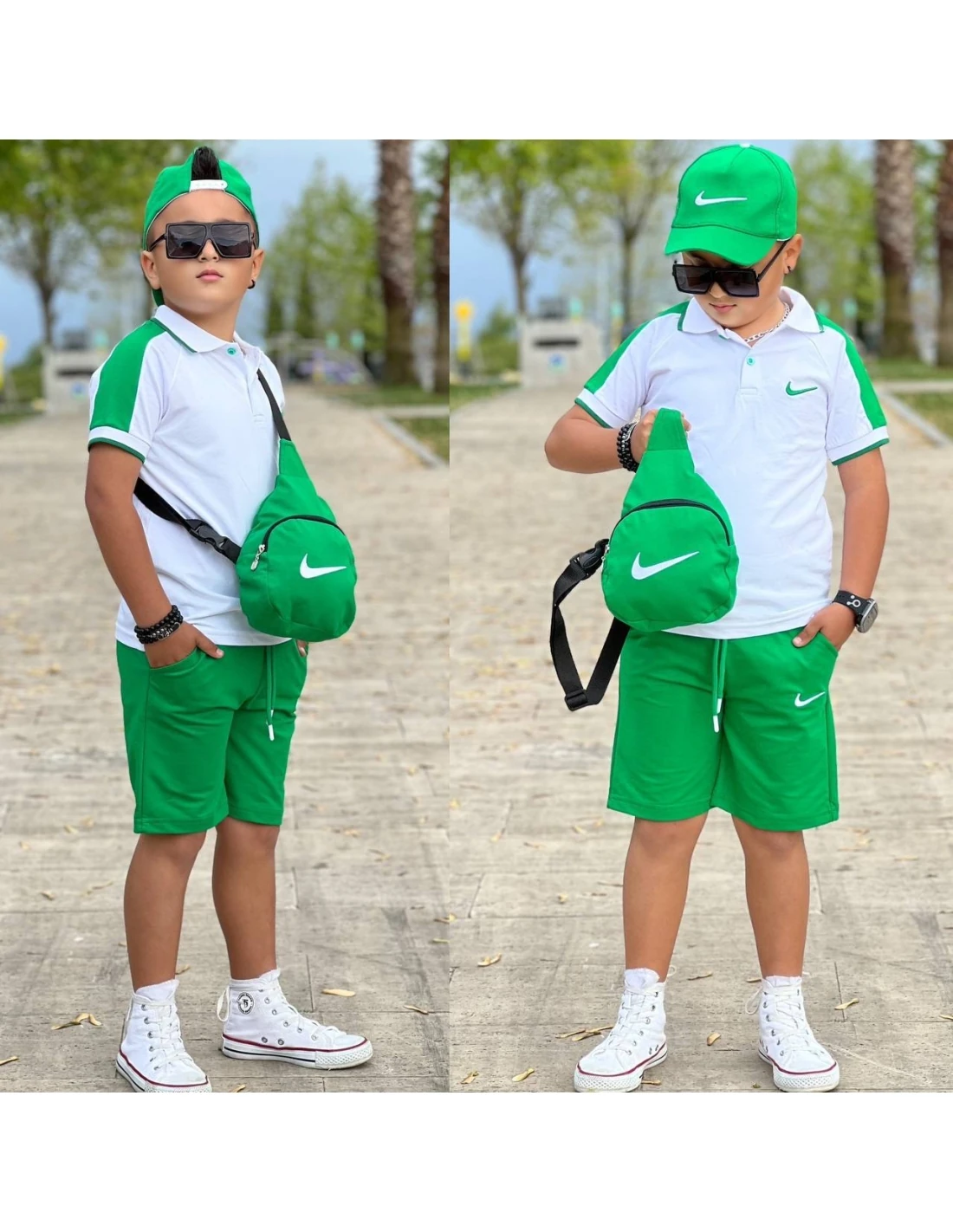 4'lü Şapkalı Yeşil Takım