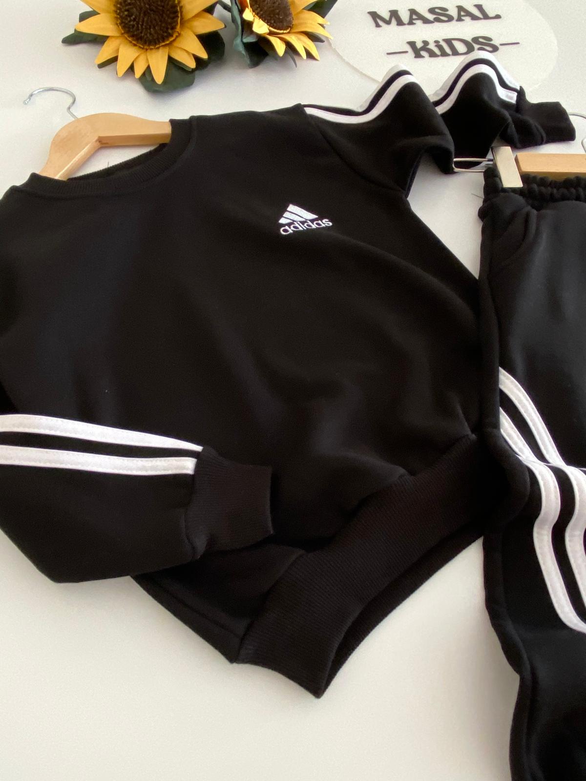 Çizgili Yeni Sezon 3 İplik Şardonlu Takım