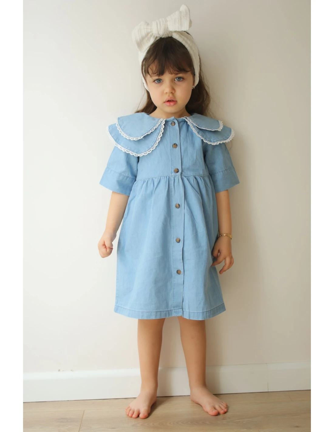 Buz Mavisi Kot Elbise