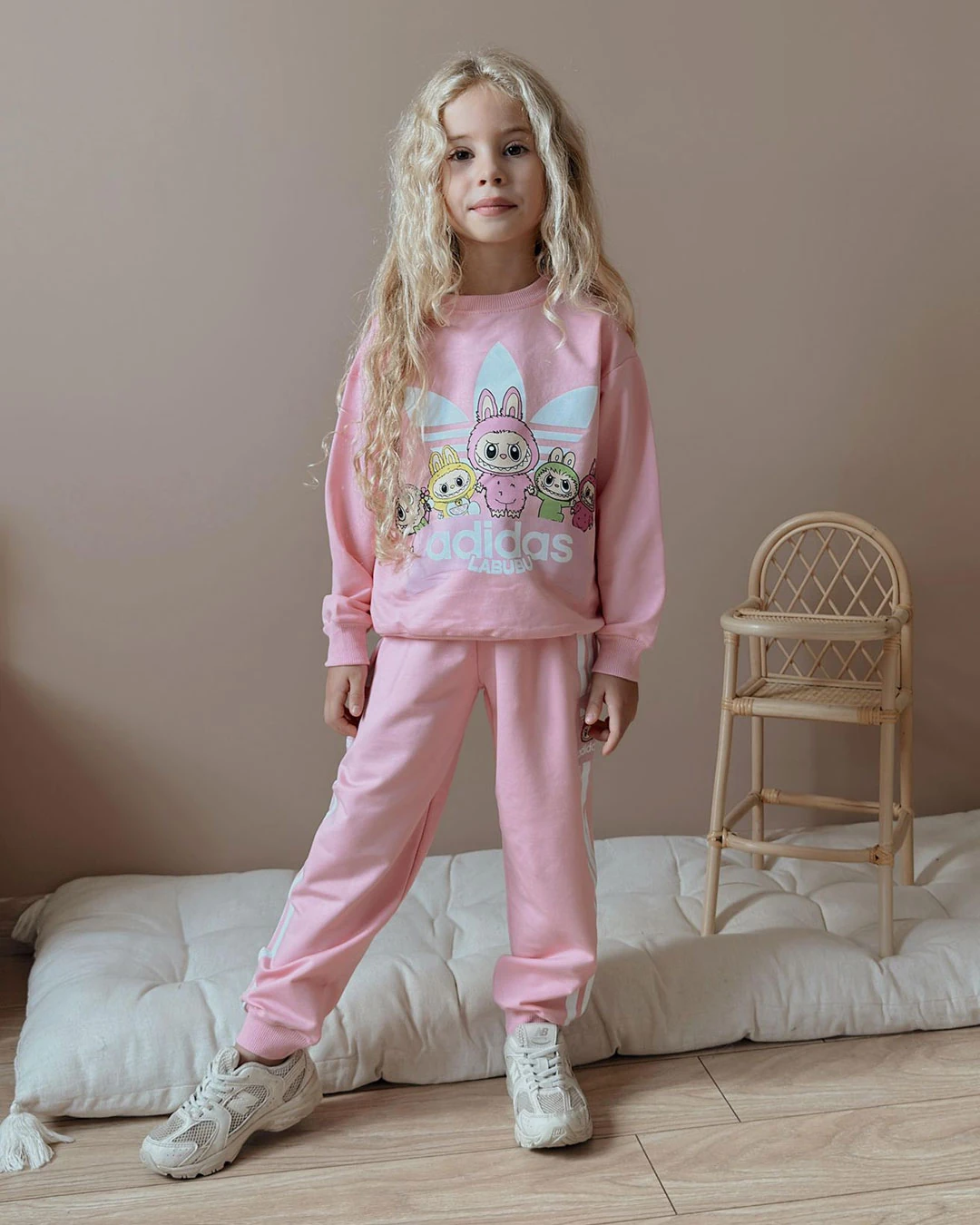 Çizgili Labubu Baskılı Takım