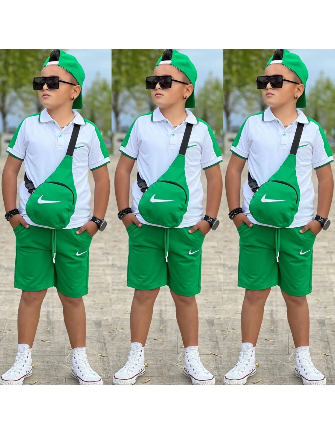 4'lü Şapkalı Yeşil Takım