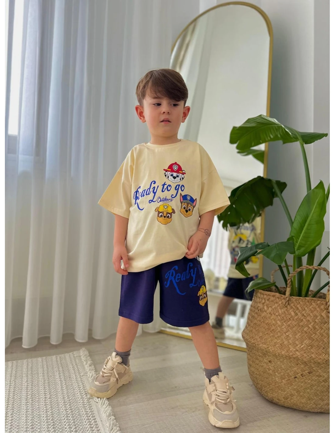 Yeni Sezon 2'li Roady To Go Baskılı Şortlu Takım Erkek