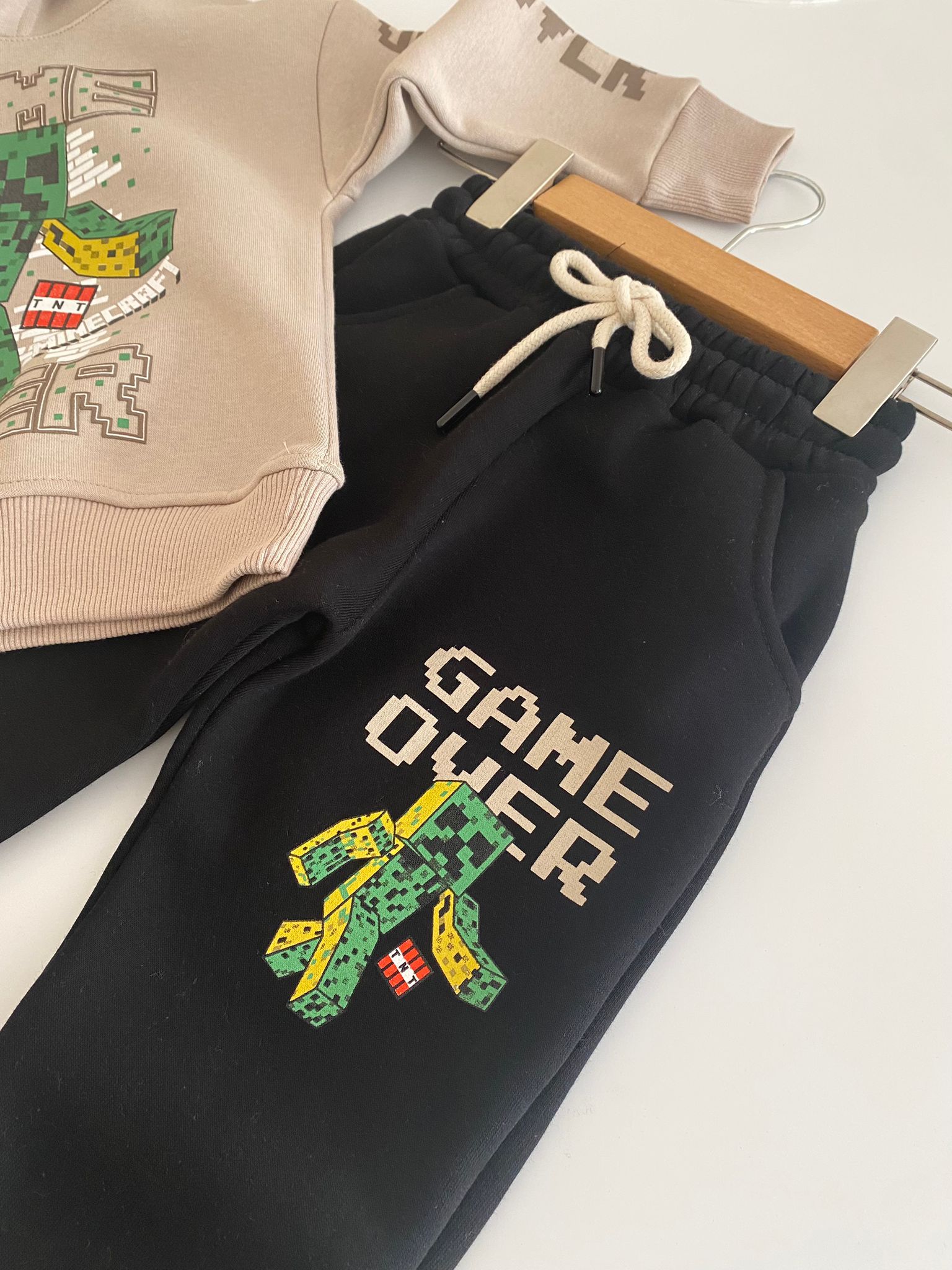 Game Over Şardonlu Kapüşonlu Takım